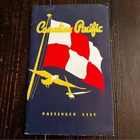 Canadian Pacific Passenger List and Postcard (1957) - Picture 2 of 7